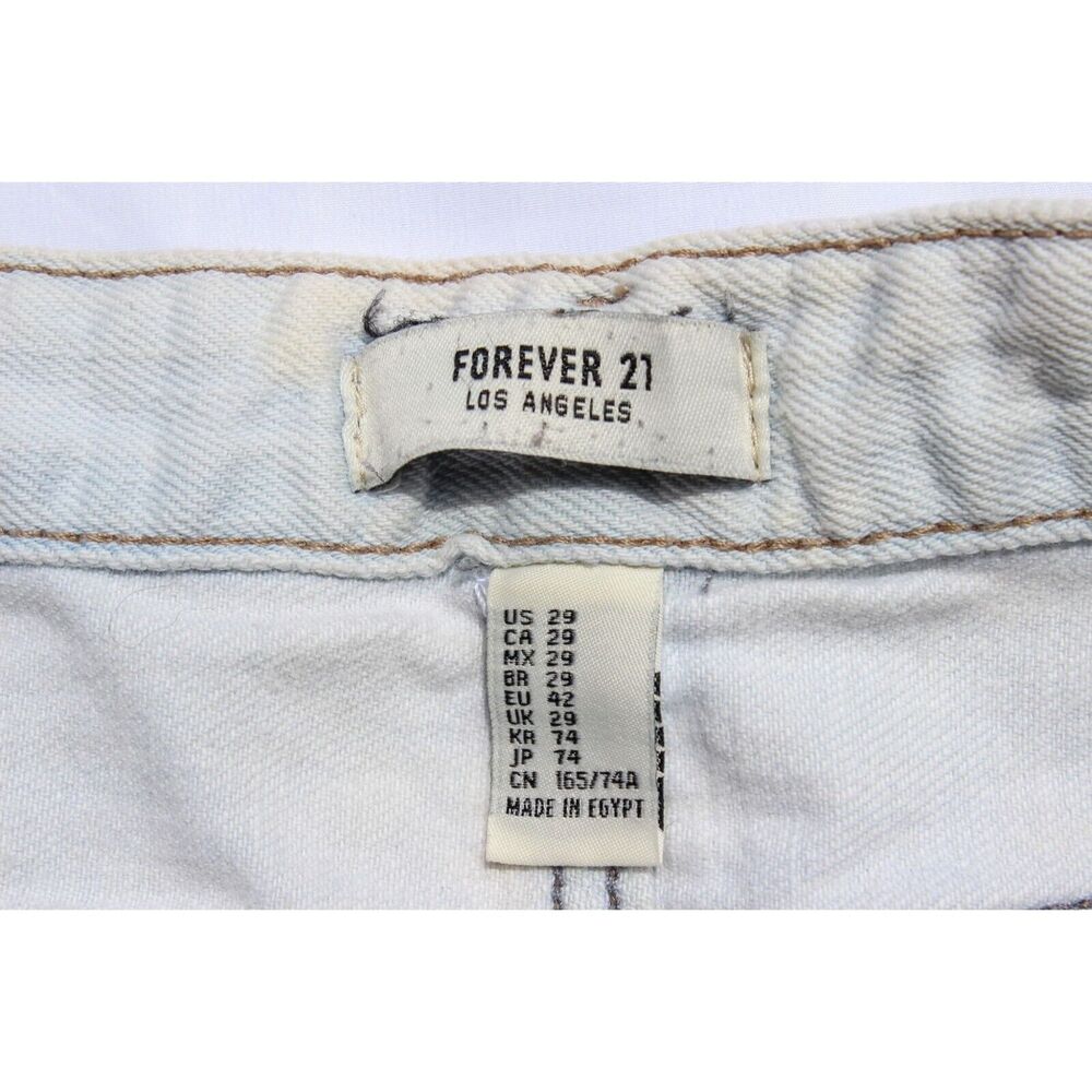 Forever 21 Light Wash Distressed Jeans Size 29 - Picture 6 of 9